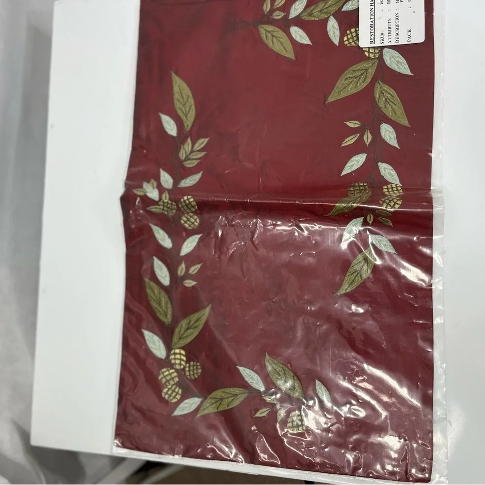 Restoration Hardware red holiday decor pillow cover, 20 x 12